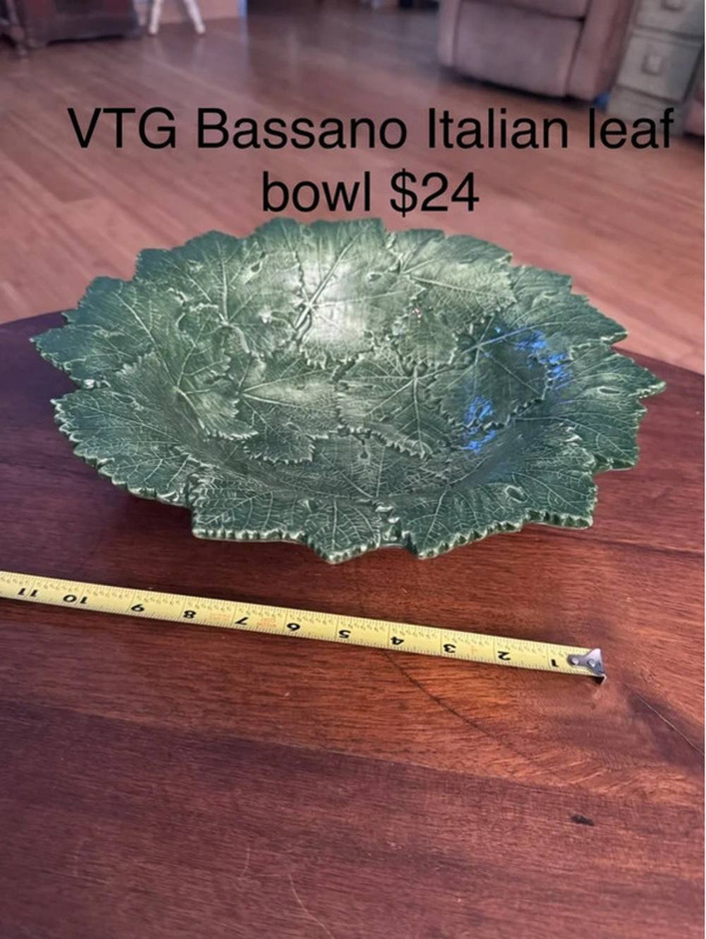 Vintage Bassano Italian Leaf Bowl